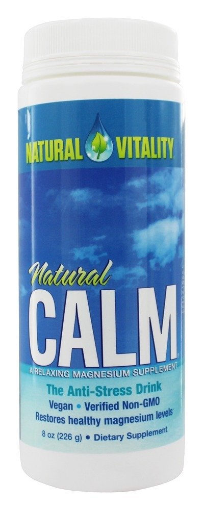 Natural Calm Bebida Anti-Estresse de Magnésio Sem Sabor - 8 oz. Natural Vitality