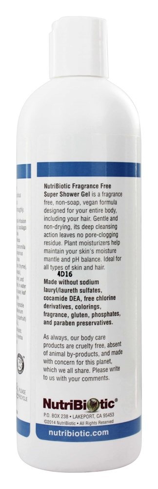 Champô Super Não-Sabonete em Gel de Duche com GSE Sem Fragrância - 12 fl. oz. Nutribiotic - Imagem 3