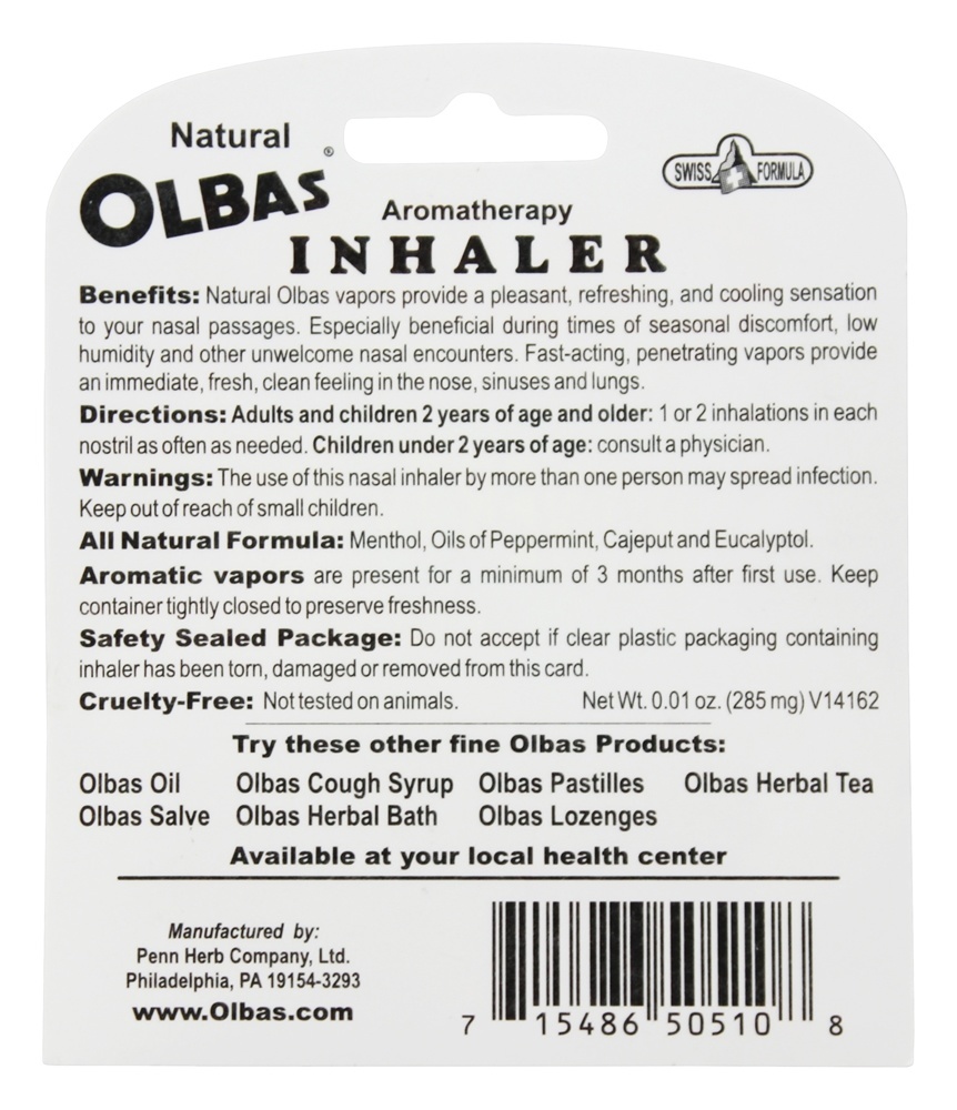 Inalador aromático Olbas - Imagem 2