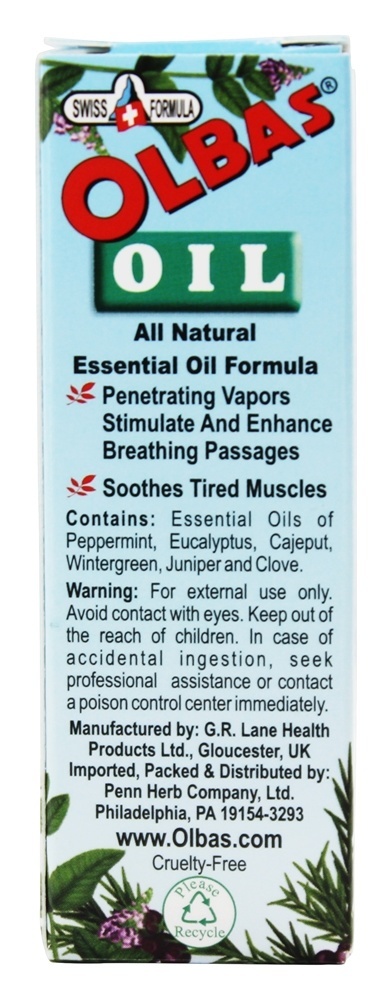 Óleo e Inalante para Massagem de Aromaterapia 10 cc - 0.32 fl. oz. Olbas - Imagem 4
