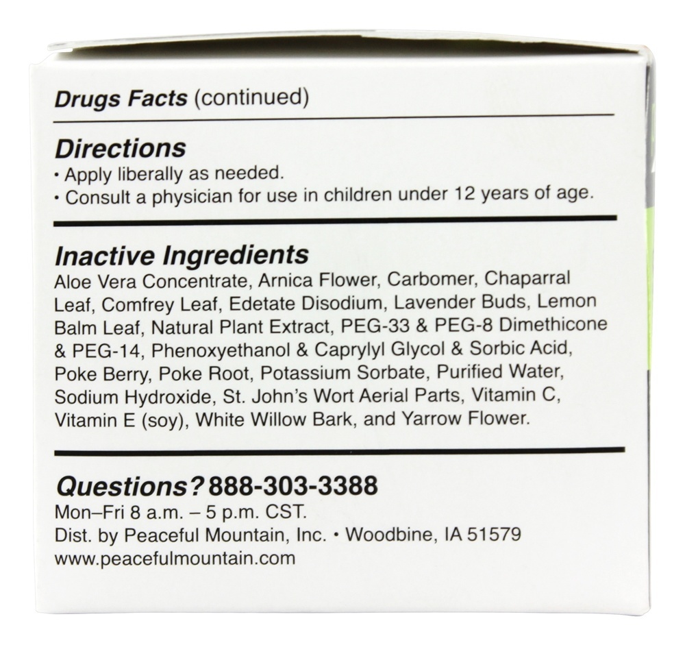 Zona Resgatar Mais Homeopáticos Gel - 1.4 oz. Peaceful Mountain - Imagem 3