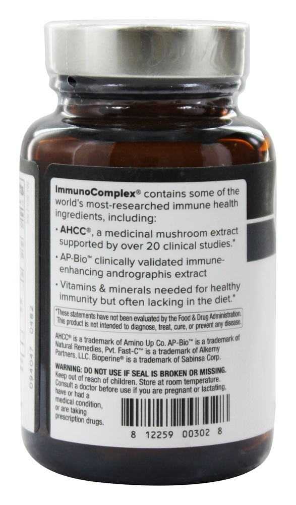 Immuno Complex AHCC - Cápsulas vegetarianas 30 Quality Of Life Labs - Imagem 3
