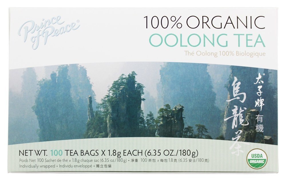 Chá Orgânico Oolong - 100 Saquinhos de Chá Prince of Peace