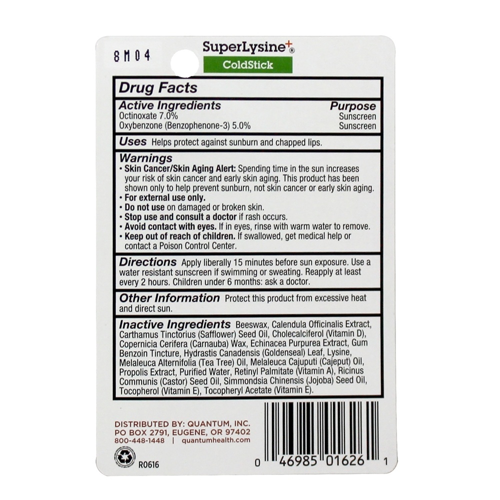 Coldstick com Super Lisina - 0.18 oz. Quantum Health - Imagem 2