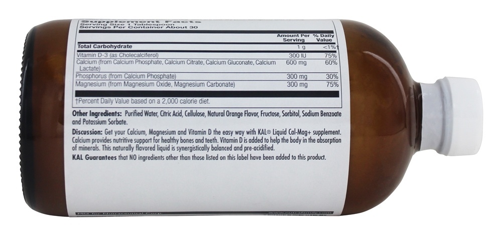Líquido Cal-Mag + Laranja - 16 fl. oz. Kal - Imagem 2