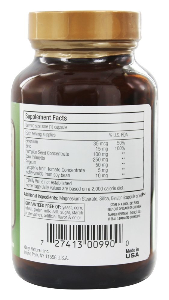 Complexo de sementes de abóbora 700 mg. - Cápsulas 90 Only Natural - Imagem 2