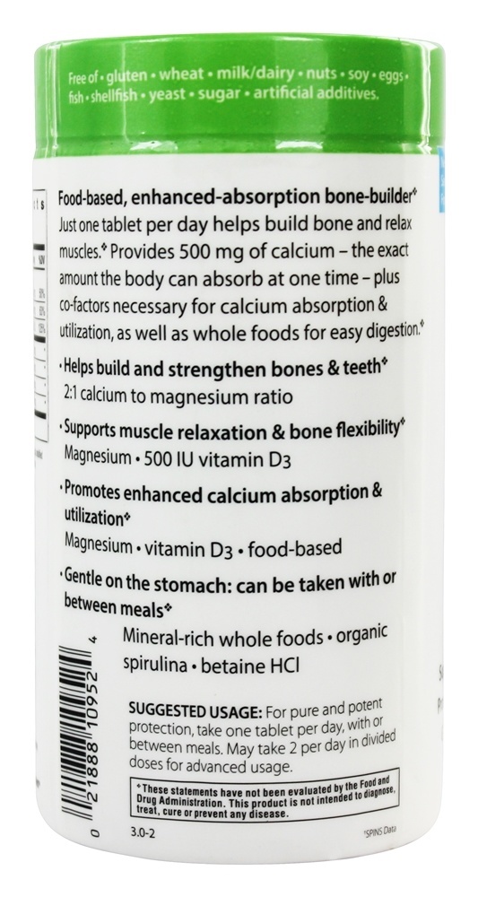 Cálcio à base de alimentos - 180 Tablets Rainbow Light - Imagem 3