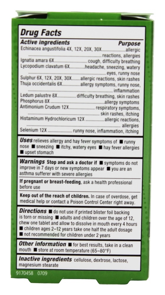 Alergia Alívio - 60 Tablets NatraBio - Imagem 2