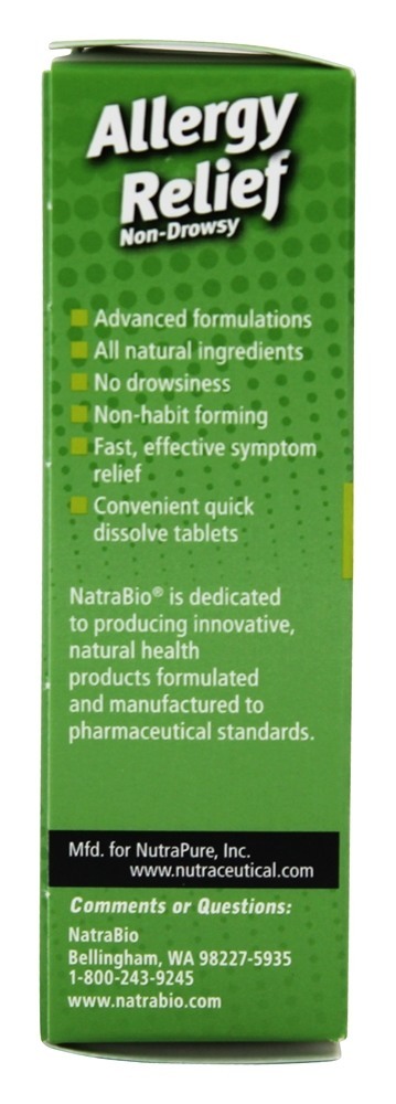 Alergia Alívio - 60 Tablets NatraBio - Imagem 3