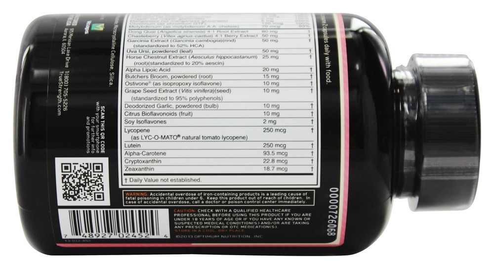 Opti-Women Complexo Feminino - Cápsulas 120 Optimum Nutrition - Imagem 3