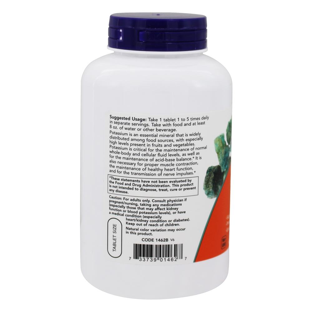 Gluconato de potássio 99 mg. - 250 Tablets NOW Foods - Imagem 3