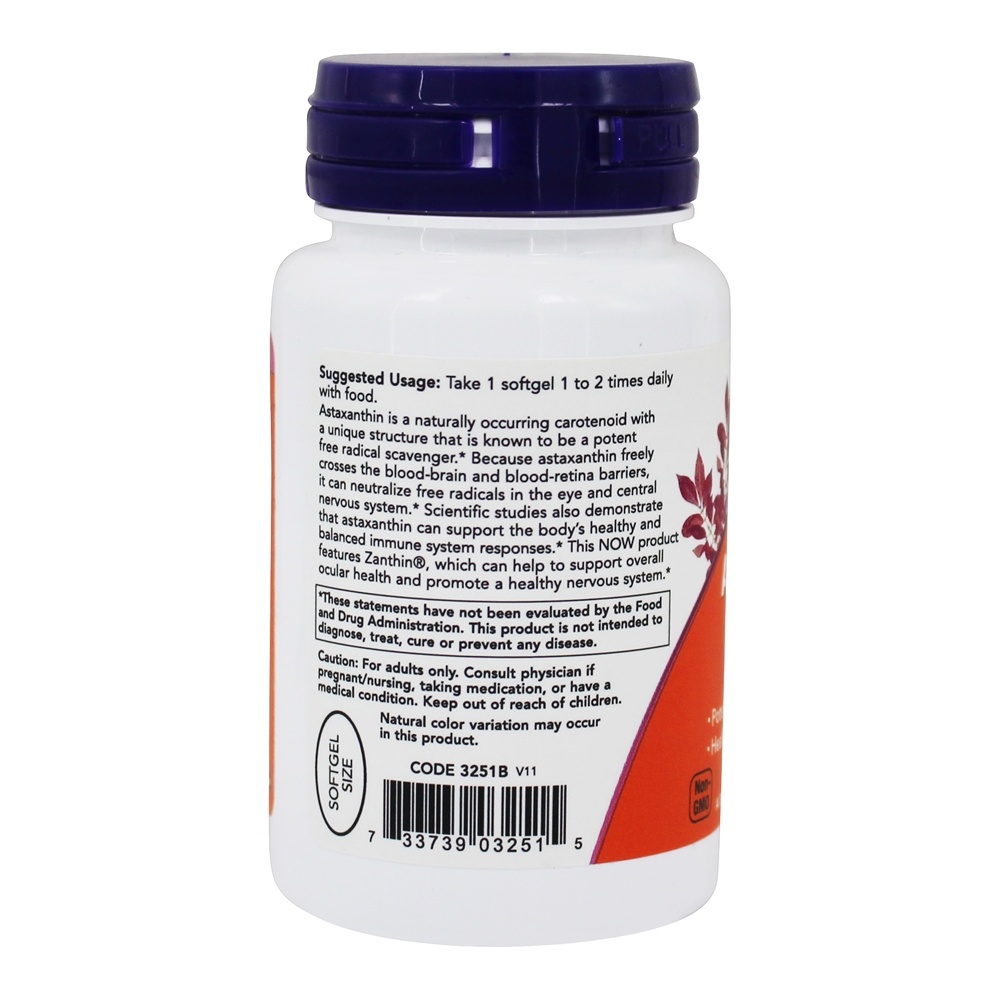 Astaxantina para Proteção Celular 4 mg. - 60 Softgels NOW Foods - Imagem 4