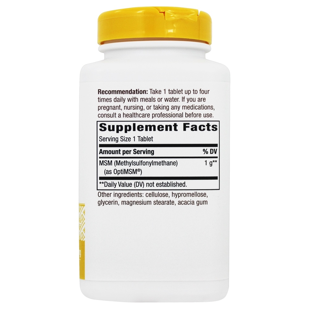 MSM 1000 mg. - 200 Tablet (s) vegano (s) Nature's Way - Imagem 2