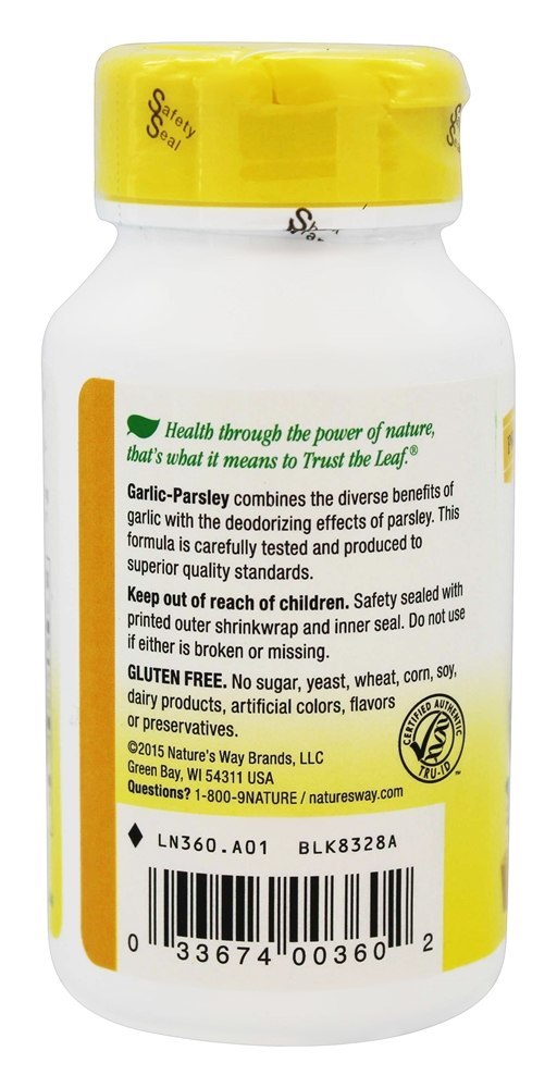 Salsa de Alho 545 mg. - Cápsulas vegetarianas 100 Nature's Way - Imagem 3