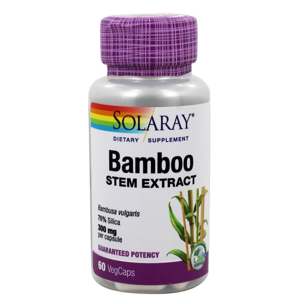 Potência Garantida Extrato da Haste de Bambu 300 mg. - 60 Cápsula (s) vegetal (s) Solaray