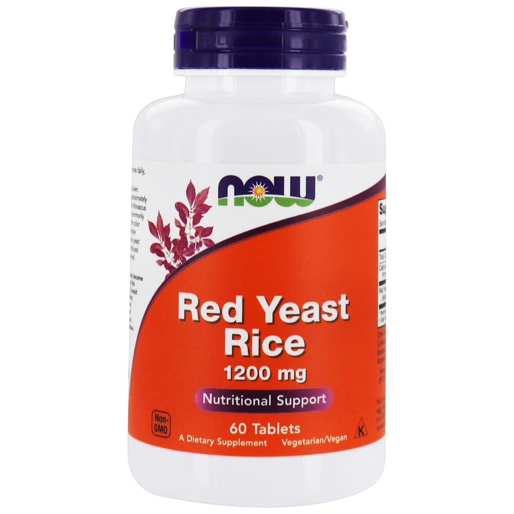 Arroz de fermento vermelho 1200 mg. - 60 Tablets NOW Foods