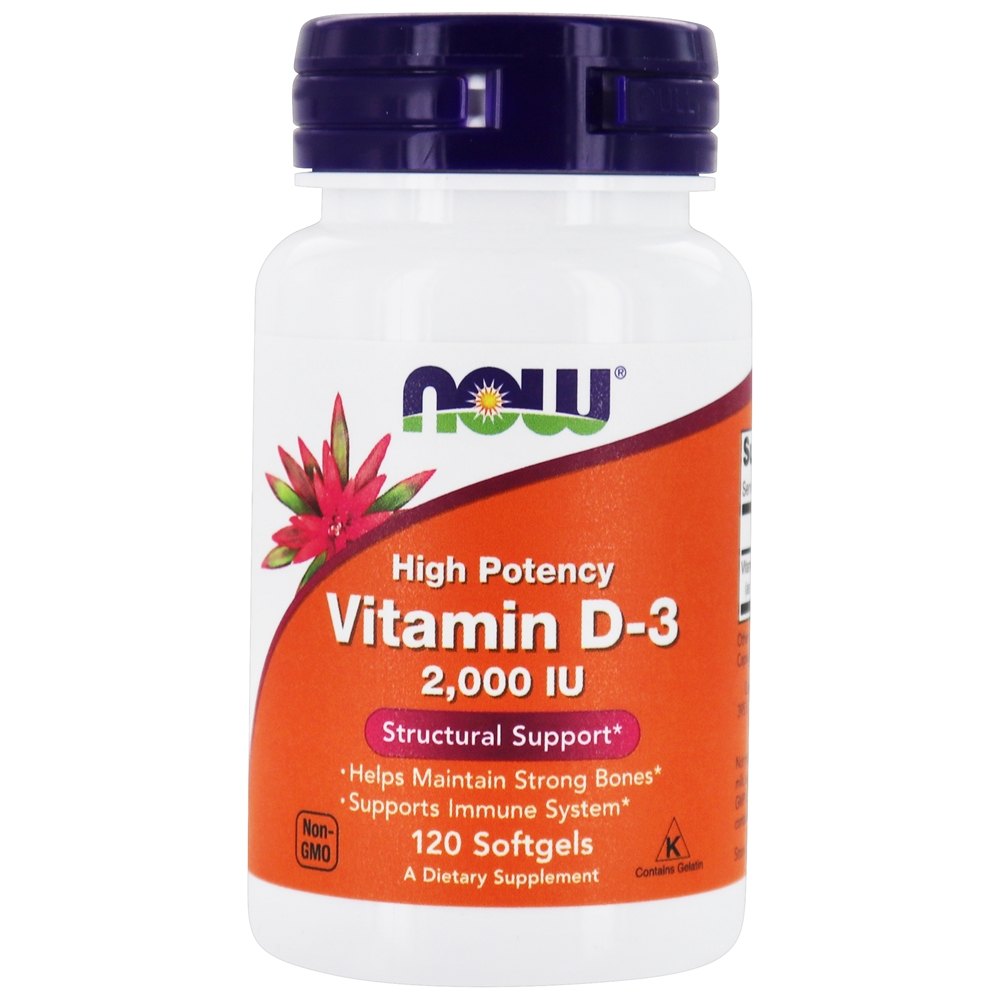 Vitamina D-3 2000 UI - 120 Softgels NOW Foods