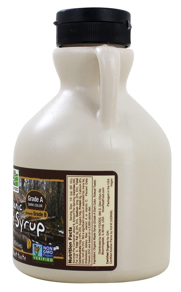 Xarope de bordo orgânico grau um escuro - 16 fl. oz. NOW Foods - Imagem 2