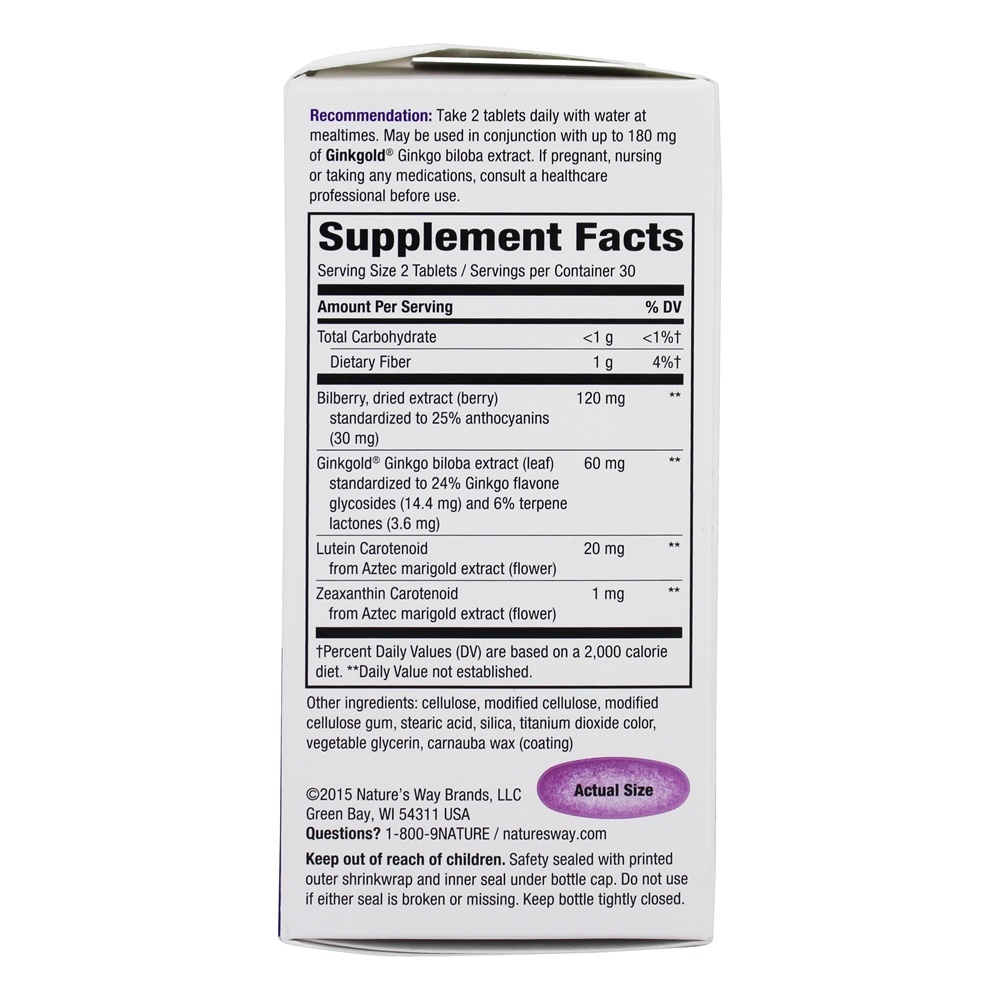 Olhos de Ginkgold - 60 Tablets Nature's Way - Imagem 2