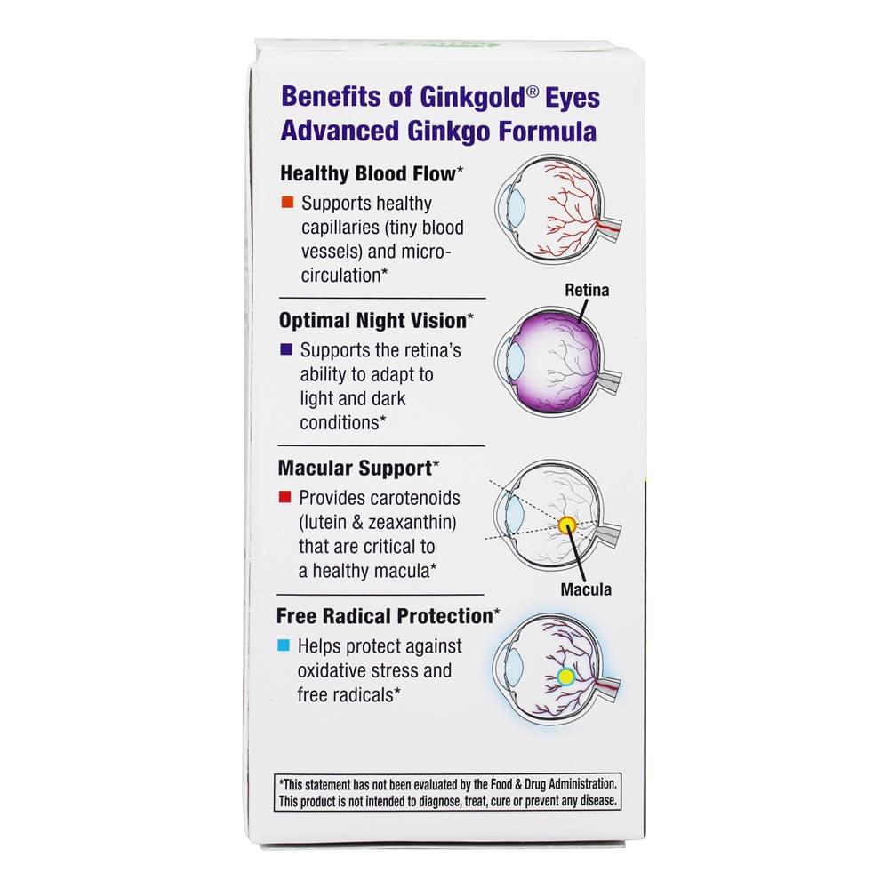 Olhos de Ginkgold - 60 Tablets Nature's Way - Imagem 3