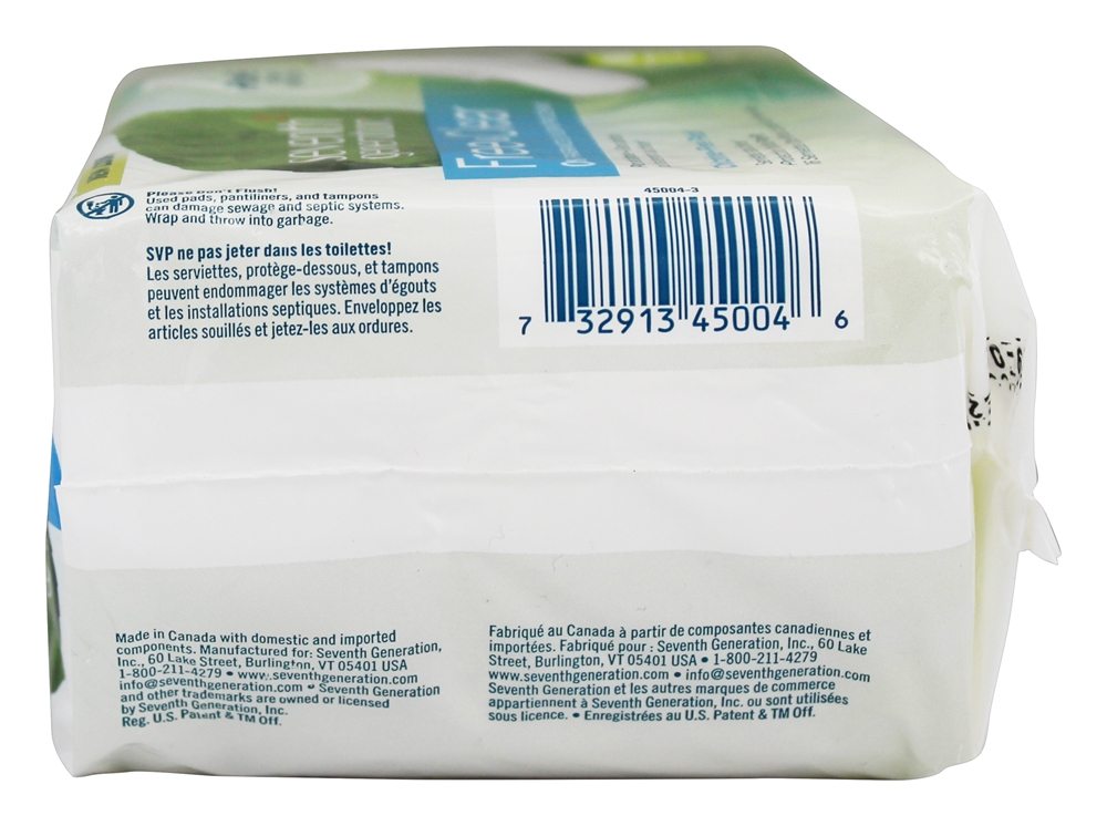 Almofadas Ultra-finas sem Cloro com Asas Super Longas - 16 Contagem Seventh Generation - Imagem 3