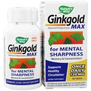 Ginkgold Max 120 mg. - 60 Tablets Nature's Way