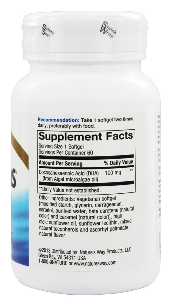 Neuromins DHA 100 mg. - 60 Cápsulas Vegetarianas Nature's Way - Imagem 2