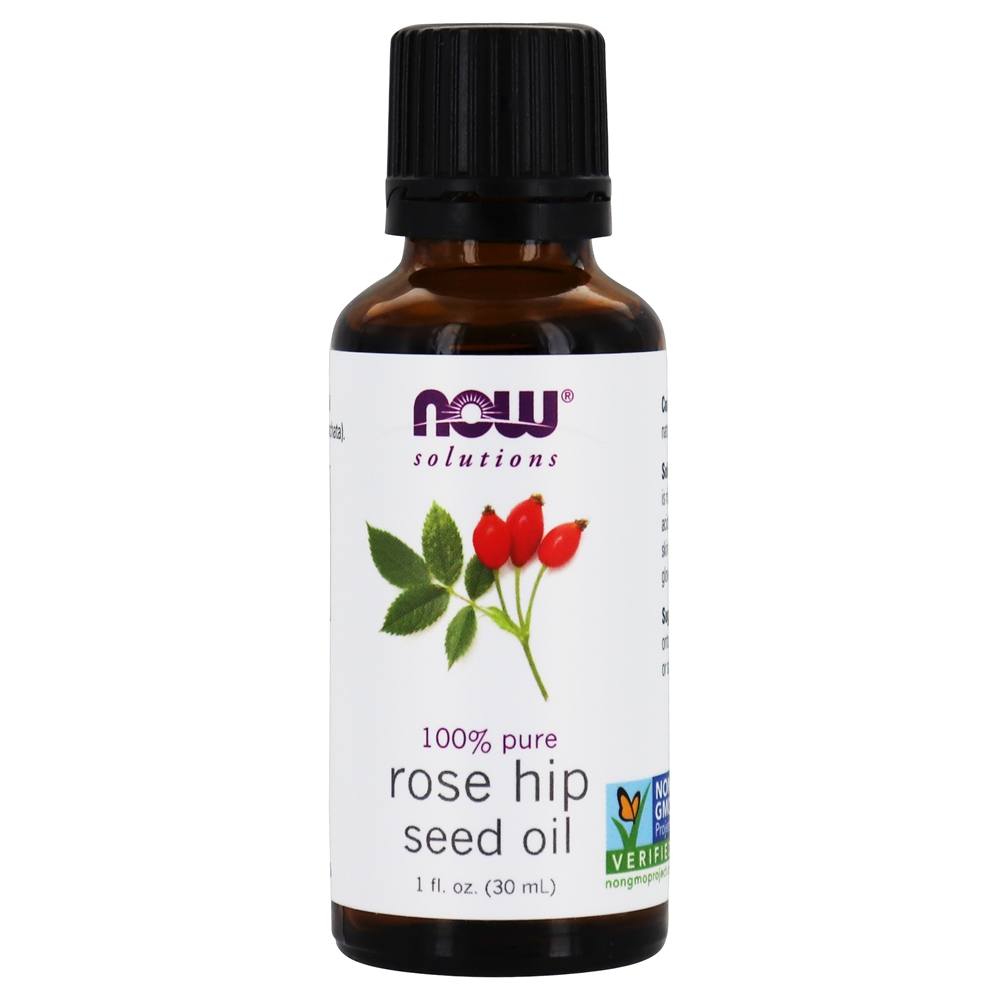 100 % Pure Óleo essencial Óleo de Semente de Rosa Mosqueta - 1 fl. oz. NOW Foods