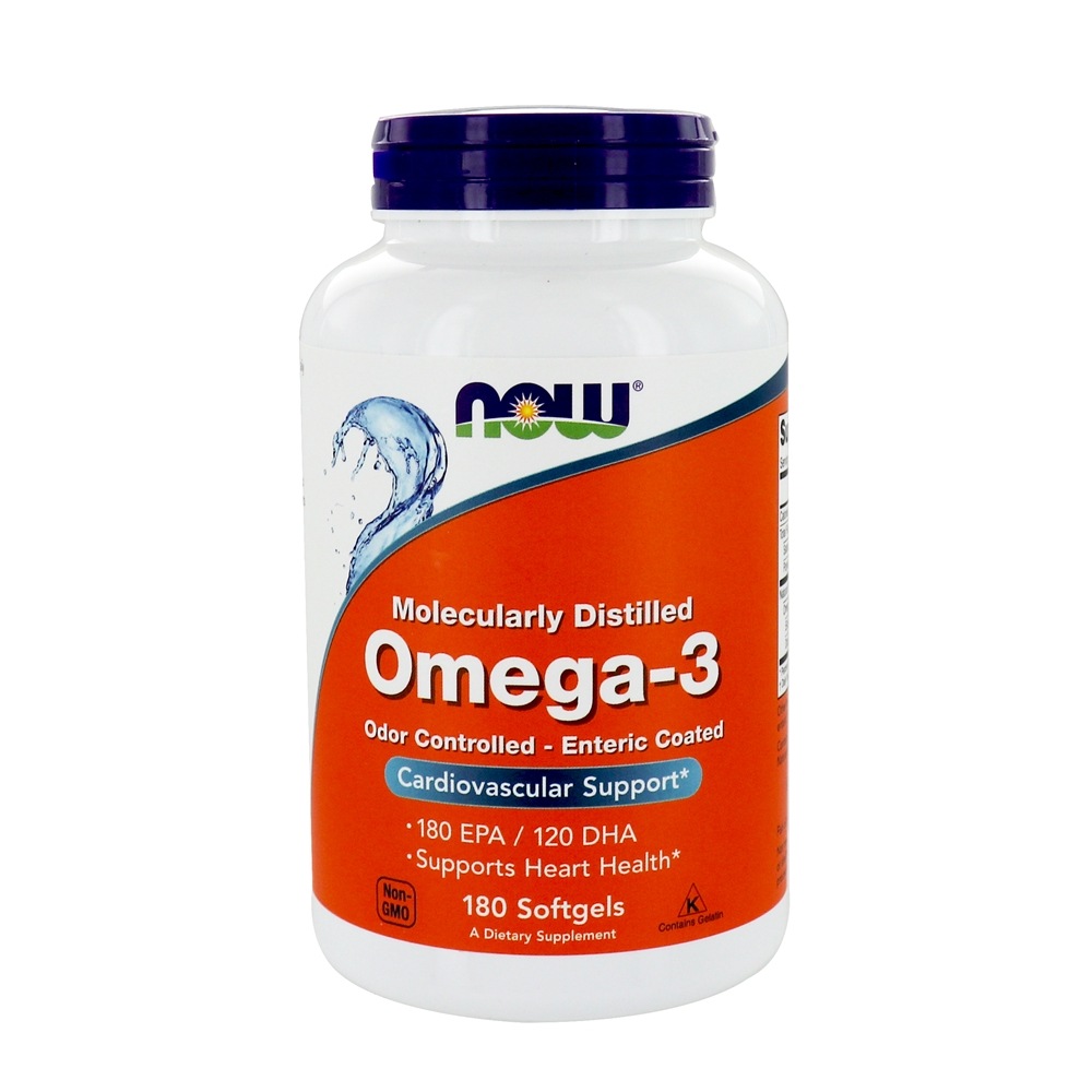 Omega - 3 180 EPA / 120 DHA - 180 Softgels NOW Foods
