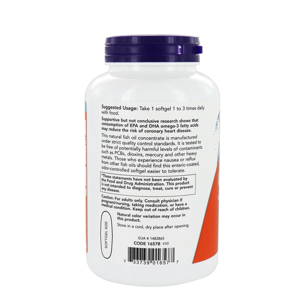 Omega - 3 180 EPA / 120 DHA - 180 Softgels NOW Foods - Imagem 3