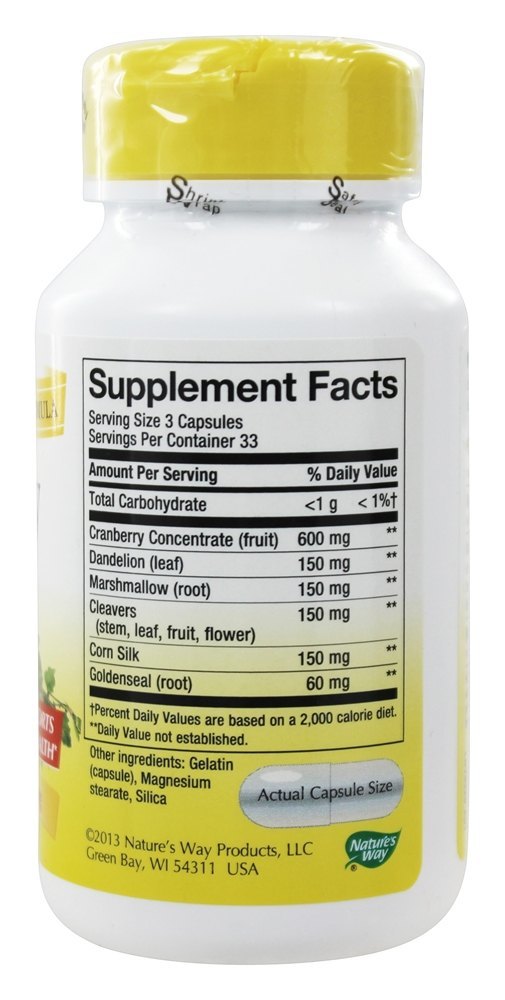 Urinário com Cranberry 415 mg. - Cápsulas 100 Nature's Way - Imagem 2