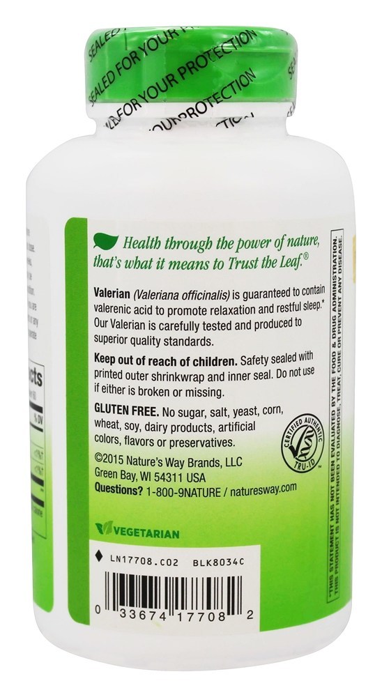 Raiz de Valeriana 530 mg. - Cápsulas vegetarianas 180 Nature's Way - Imagem 3
