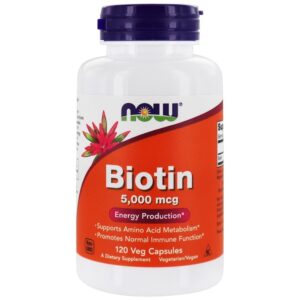 Comprar biotina 5000 mcg. - 120 cápsula (s) vegetal (s) now foods preço no brasil biotina vitaminas e minerais suplemento importado loja 163 online promoção -
