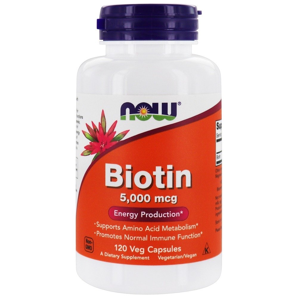 Biotina 5000 mcg. - 120 Cápsula (s) vegetal (s) NOW Foods