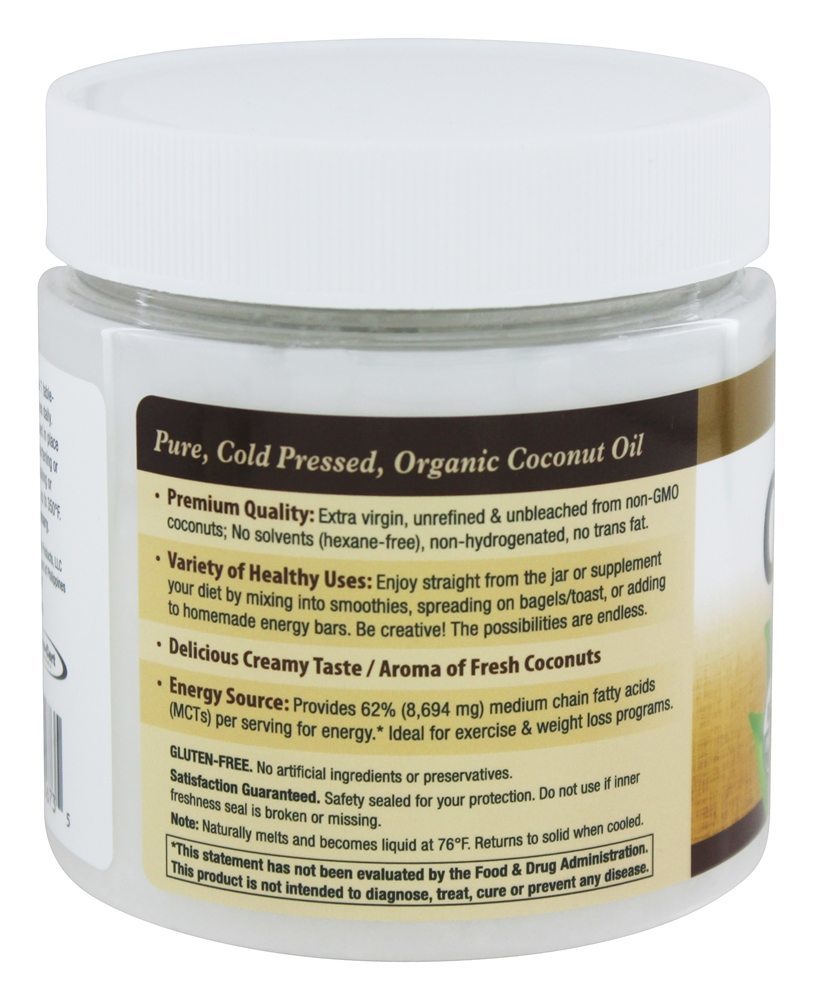 Organic Pure Óleo de coco extra virgem - 16 oz. Nature's Way - Imagem 3