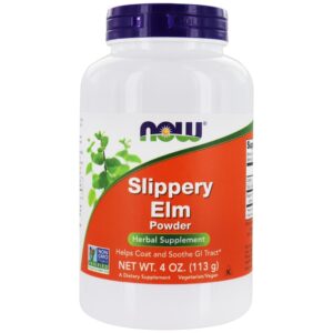 Suplemento à base de plantas em pó de olmo escorregadio - 4 oz. NOW Foods