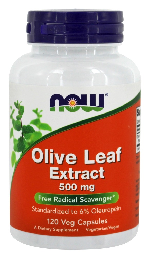 Extrato de Folha de Oliva, Vegetariano 500 mg. - Cápsulas vegetarianas 120 NOW Foods
