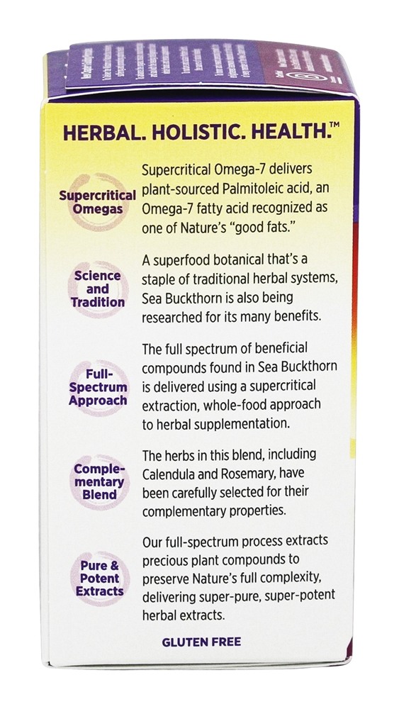 Omega 7 supercrítico com mar Buckthorn - Cápsulas vegetarianas 30 New Chapter - Imagem 4