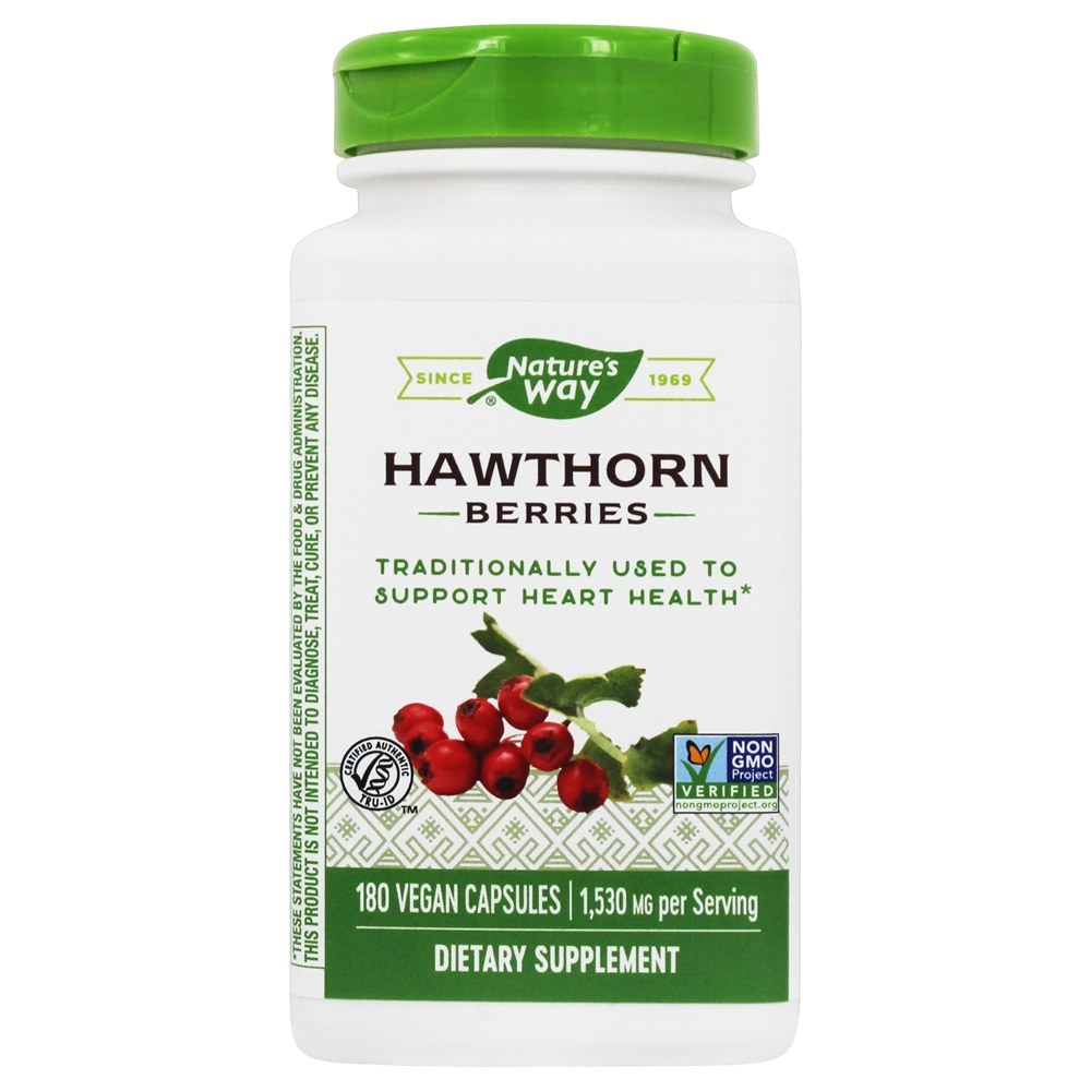 Bagas de Hawthorn 1530 mg. - Cápsulas Vegan 180 Nature's Way