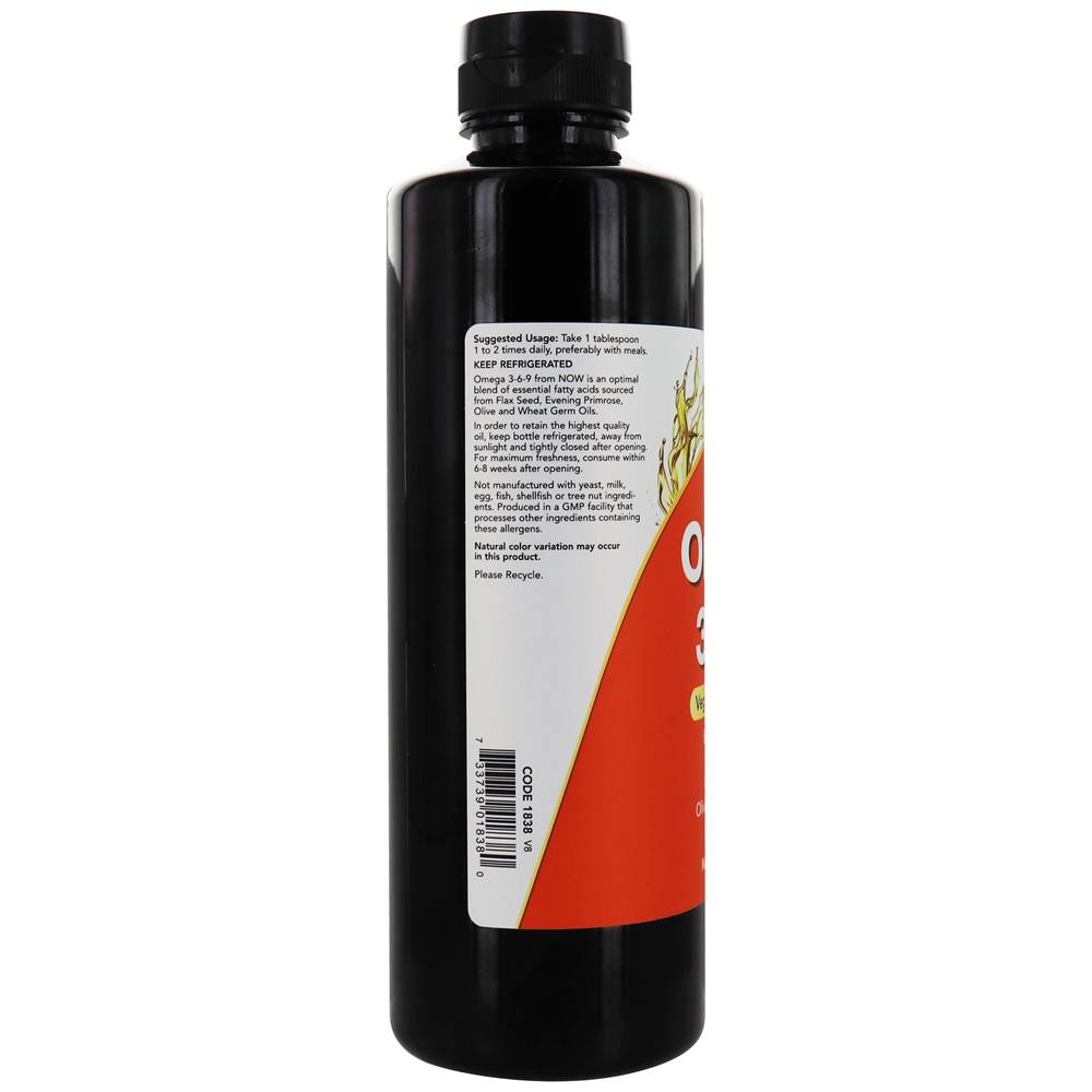 Omega 3 - 6 - 9 ácidos graxos vegetarianos - 16 fl. oz. NOW Foods - Imagem 3