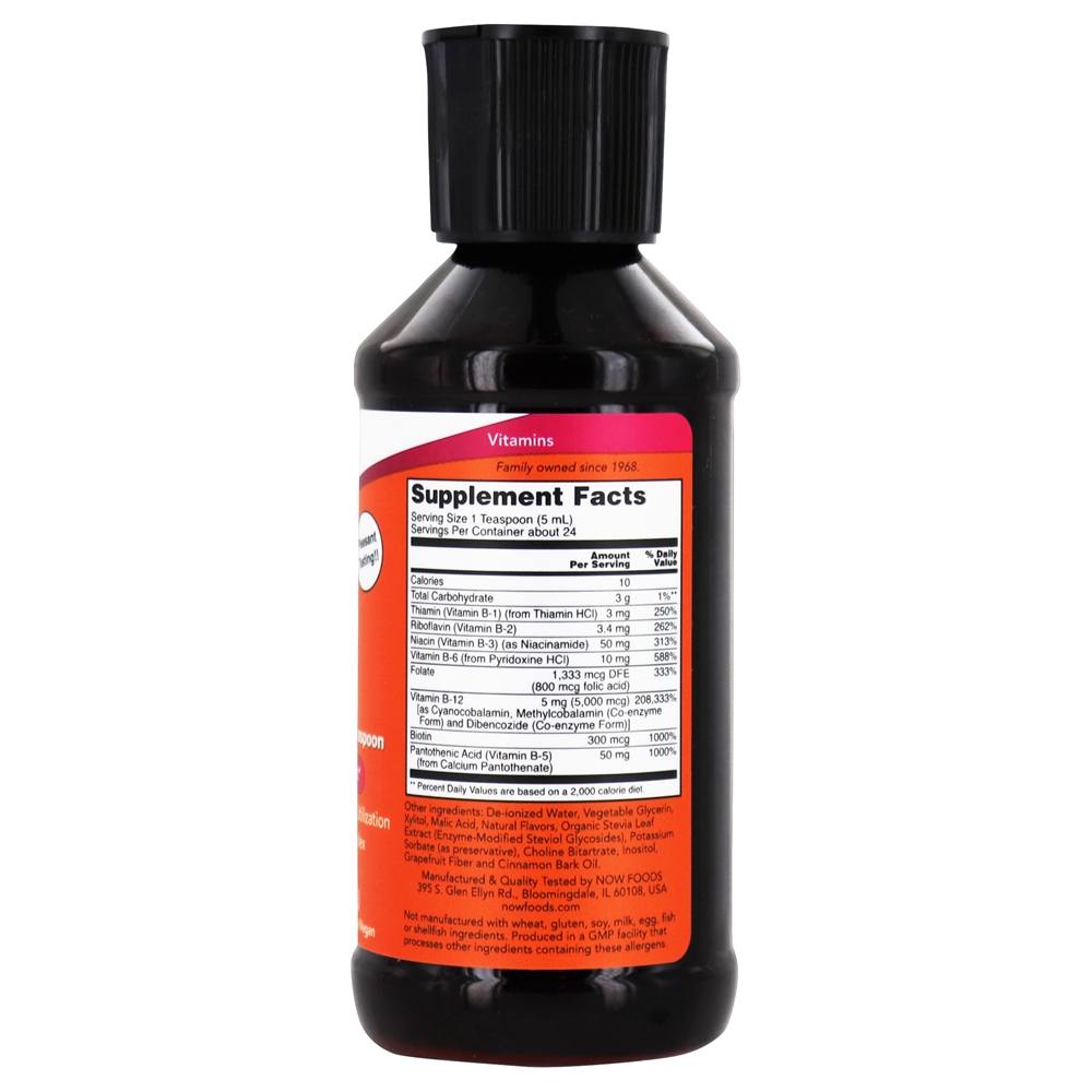 Líquido Ultra B-12 5000 mcg. - 4 fl. oz. NOW Foods - Imagem 2