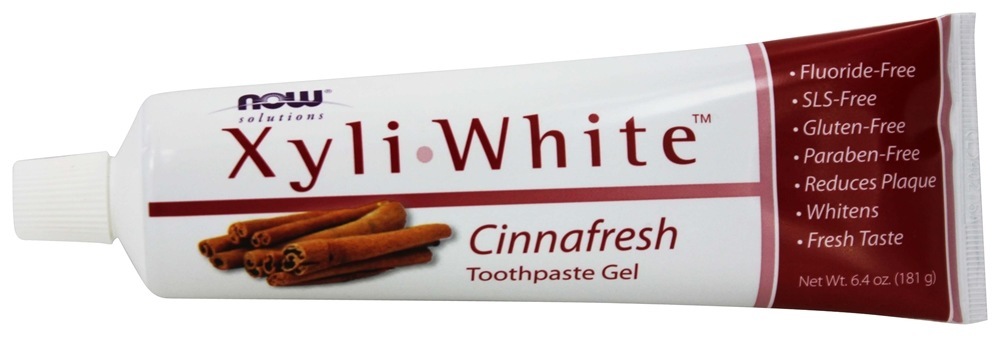 Gel dentífrico XyliWhite Cinnafresh sem flúor - 6.4 oz. NOW Foods - Imagem 4