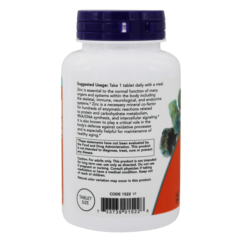 Zinco 50 mg. - 250 Tablets NOW Foods - Imagem 3