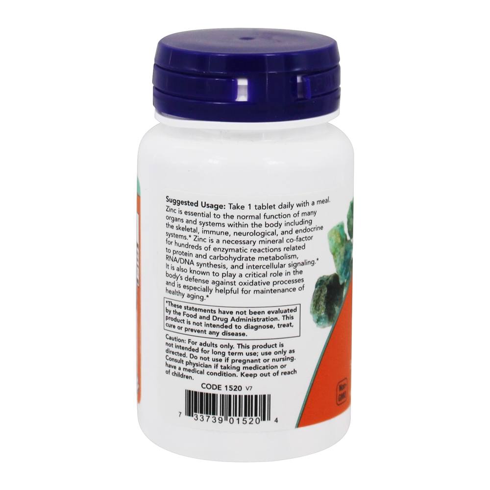 Zinco 50 mg. - 100 Tablets NOW Foods - Imagem 3