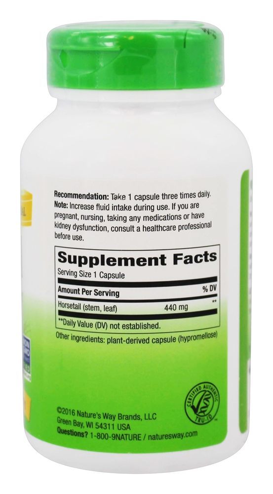 Grama de Cavalinha 440 mg. - Cápsulas vegetarianas 100 Nature's Way - Imagem 2