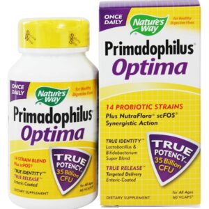 Primadophilus Optima 35 Bilhões de UFC - Cápsulas vegetarianas 60 Nature's Way