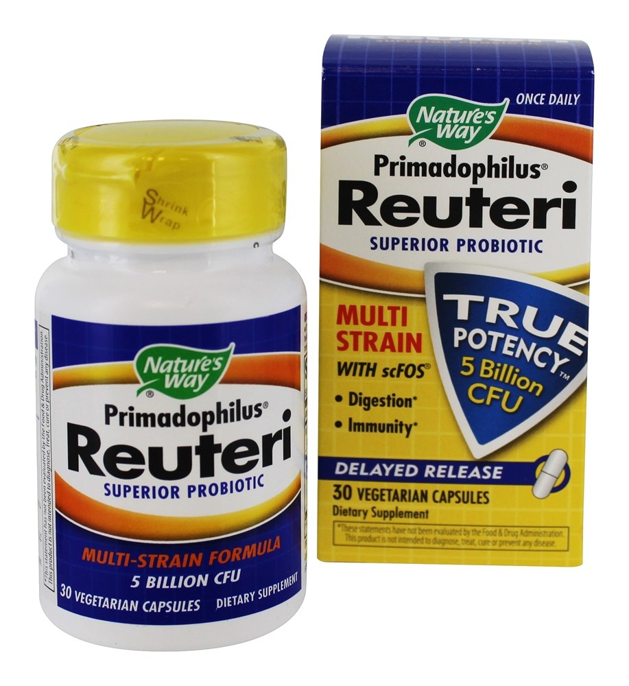 Atrasado Liberar Primadophilu Reuteri Superior Probiotic 5 Bilhões de UFC - Cápsulas vegetarianas 30 Nature's Way