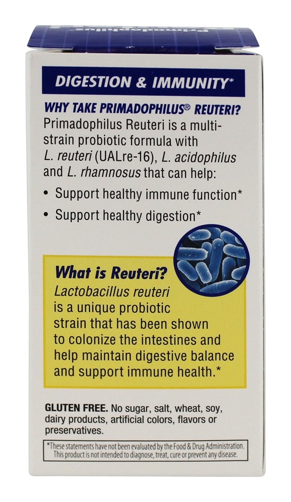 Atrasado Liberar Primadophilu Reuteri Superior Probiotic 5 Bilhões de UFC - Cápsulas vegetarianas 30 Nature's Way - Imagem 3