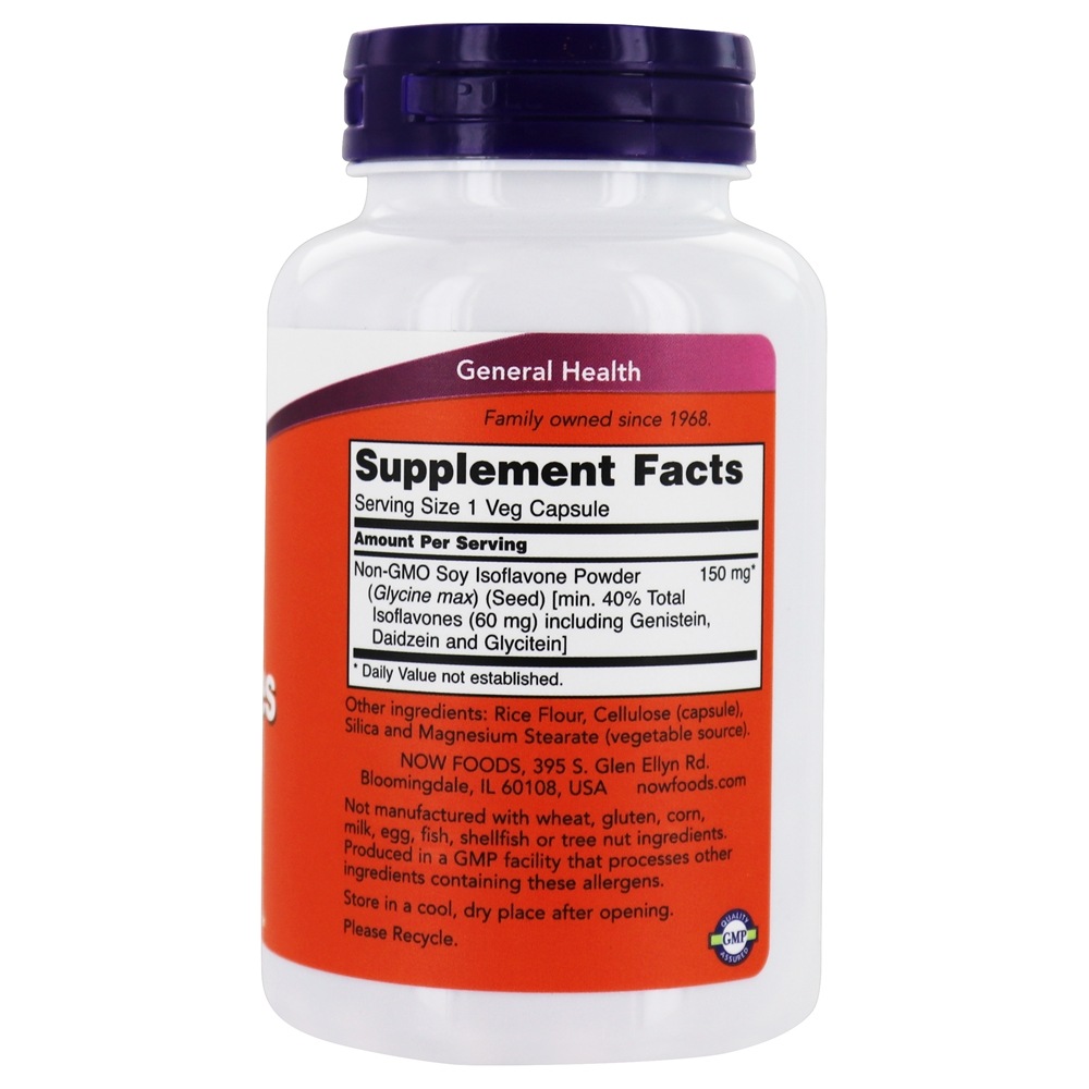 Isoflavonas de Soja 60 mg. - 120 Cápsula (s) vegetal (s) NOW Foods - Imagem 2