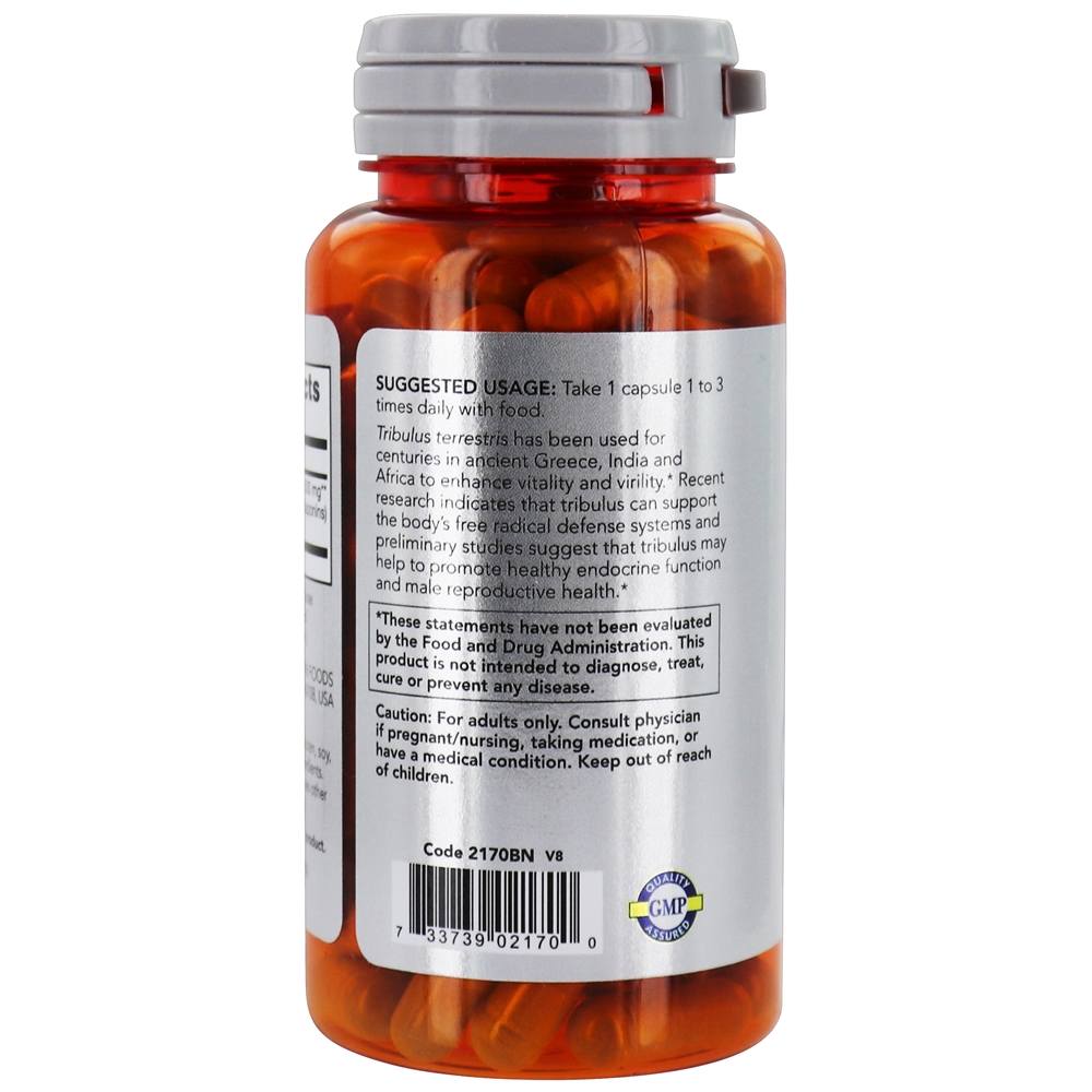 NOW Sports Tribulus 500 mg . - 100 Cápsula (s) vegetal (s) NOW Foods - Imagem 3